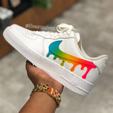 Rainbow Drip Custom AF1's